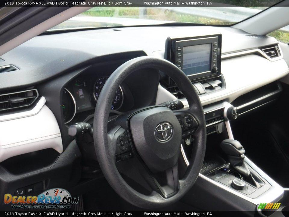 2019 Toyota RAV4 XLE AWD Hybrid Magnetic Gray Metallic / Light Gray Photo #21