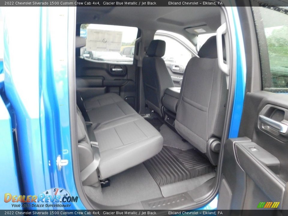 2022 Chevrolet Silverado 1500 Custom Crew Cab 4x4 Glacier Blue Metallic / Jet Black Photo #23