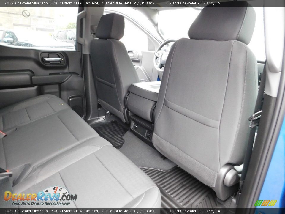 2022 Chevrolet Silverado 1500 Custom Crew Cab 4x4 Glacier Blue Metallic / Jet Black Photo #24