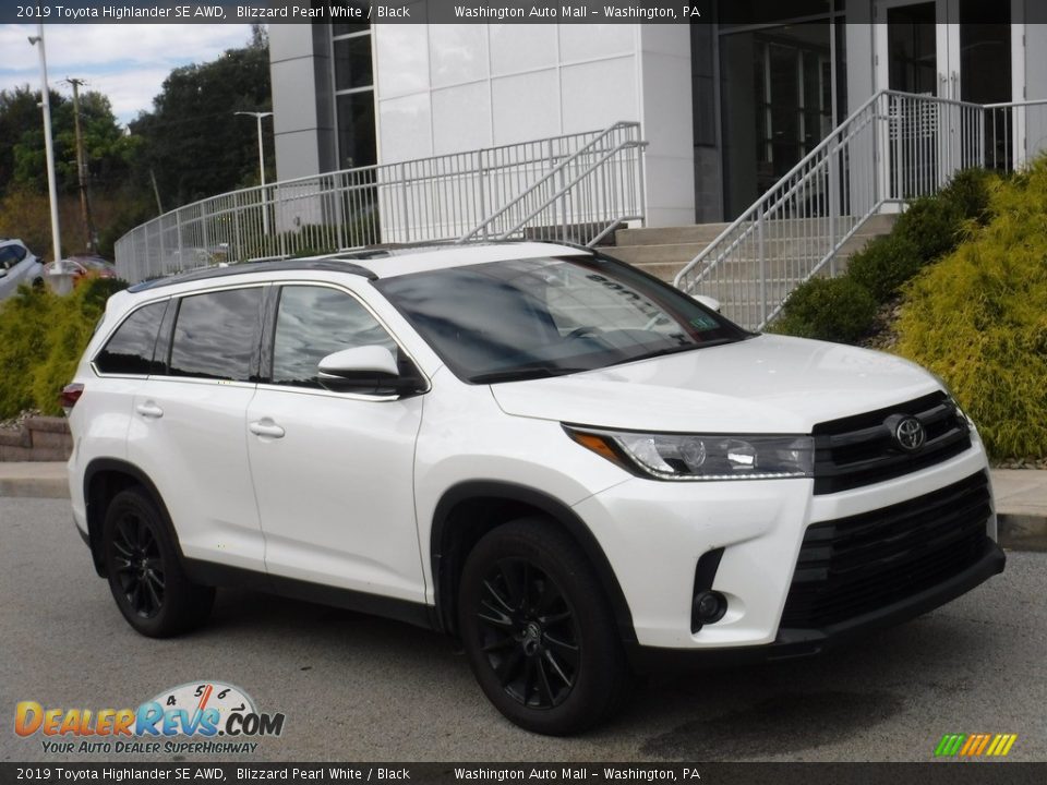 2019 Toyota Highlander SE AWD Blizzard Pearl White / Black Photo #1