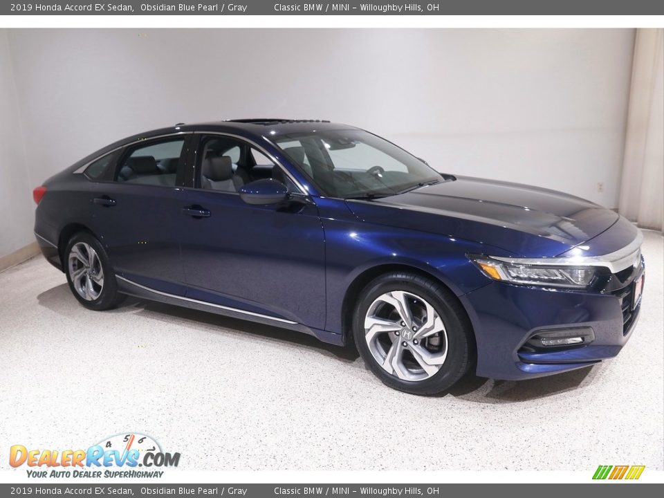 2019 Honda Accord EX Sedan Obsidian Blue Pearl / Gray Photo #1