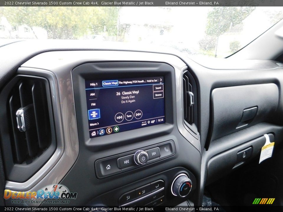 2022 Chevrolet Silverado 1500 Custom Crew Cab 4x4 Glacier Blue Metallic / Jet Black Photo #31