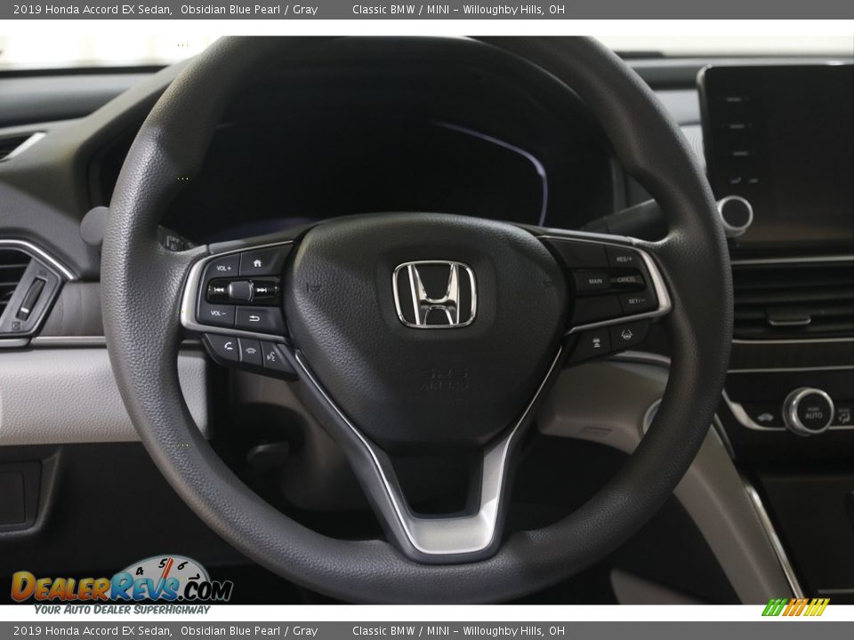 2019 Honda Accord EX Sedan Obsidian Blue Pearl / Gray Photo #7