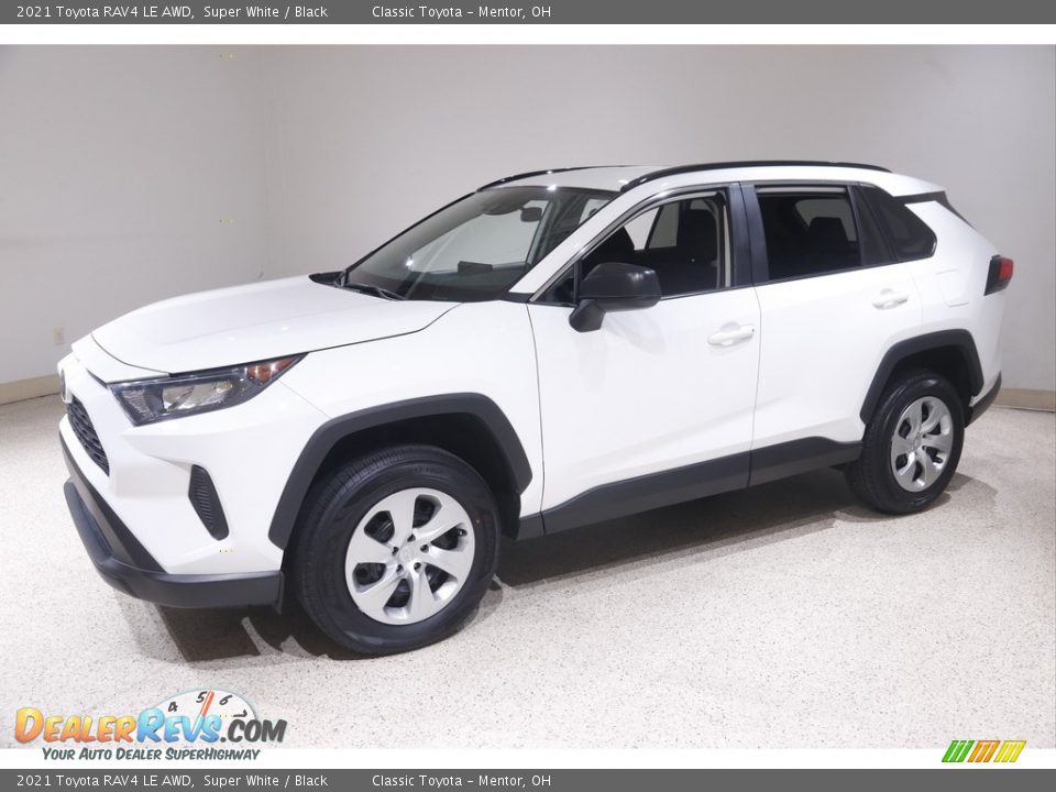 2021 Toyota RAV4 LE AWD Super White / Black Photo #3