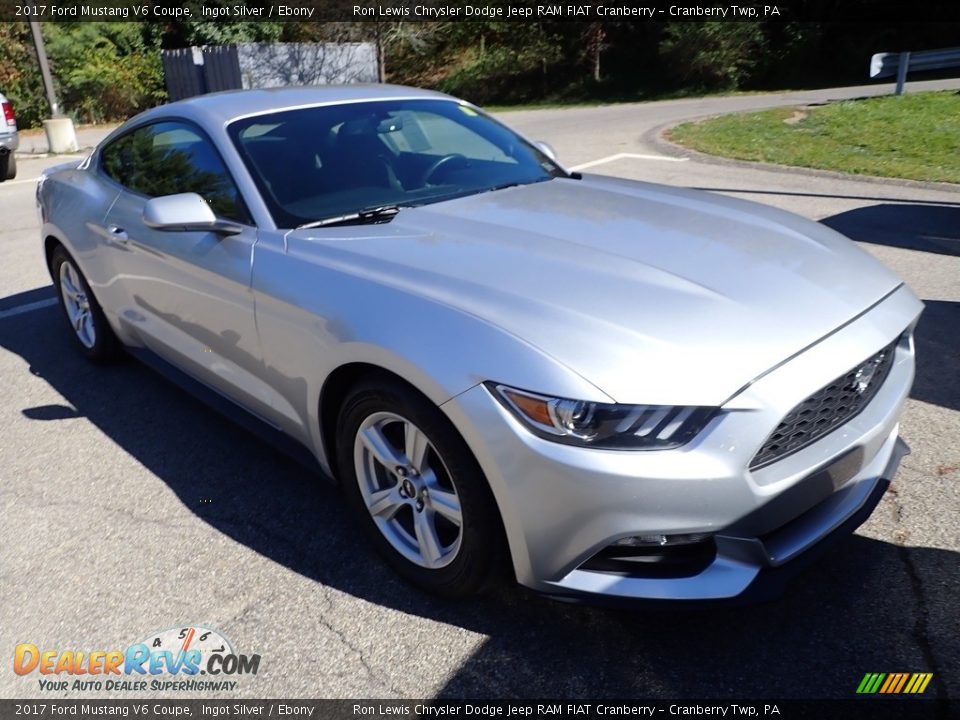 2017 Ford Mustang V6 Coupe Ingot Silver / Ebony Photo #2