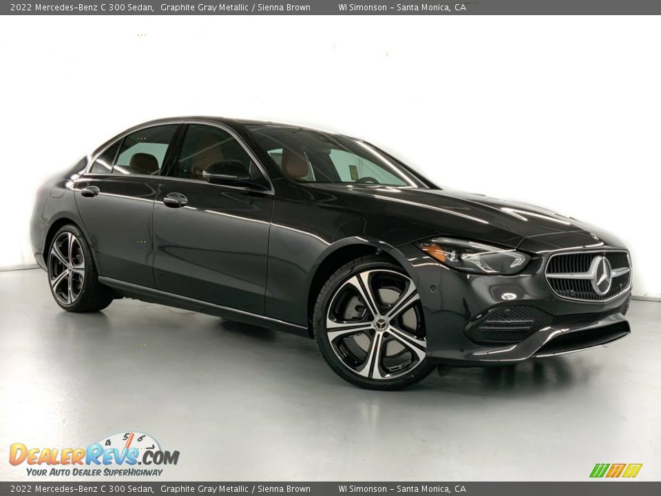 2022 Mercedes-Benz C 300 Sedan Graphite Gray Metallic / Sienna Brown Photo #2