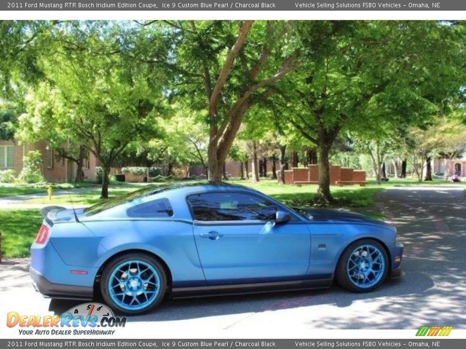 2011 Ford Mustang RTR Bosch Iridium Edition Coupe Ice 9 Custom Blue Pearl / Charcoal Black Photo #2