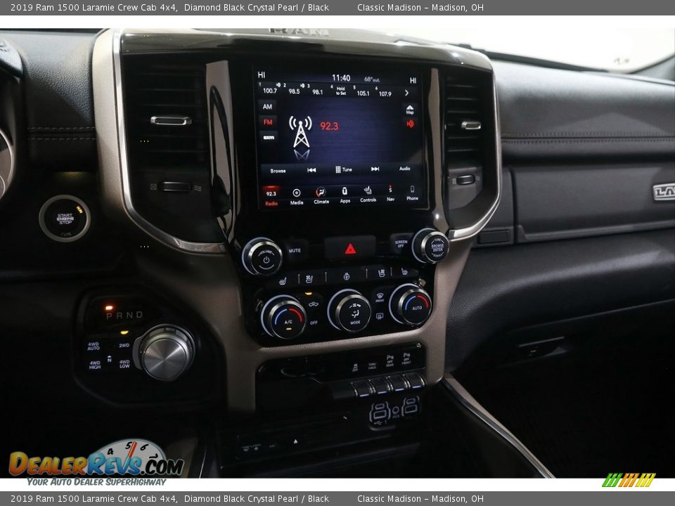 2019 Ram 1500 Laramie Crew Cab 4x4 Diamond Black Crystal Pearl / Black Photo #9