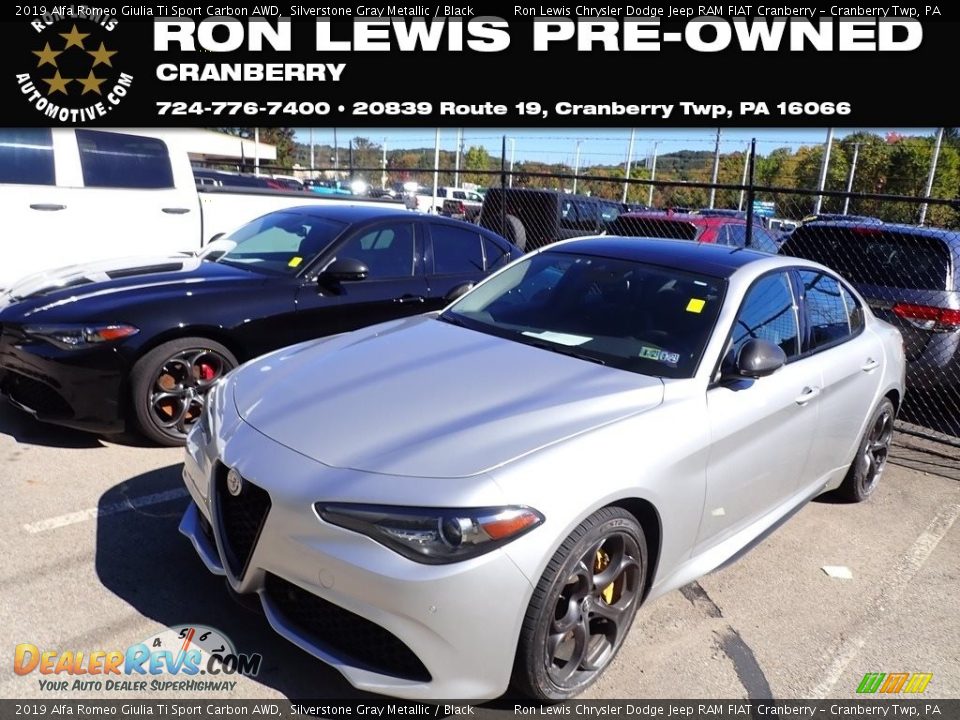 2019 Alfa Romeo Giulia Ti Sport Carbon AWD Silverstone Gray Metallic / Black Photo #1