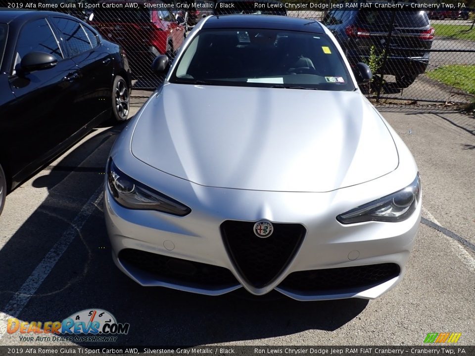 2019 Alfa Romeo Giulia Ti Sport Carbon AWD Silverstone Gray Metallic / Black Photo #2