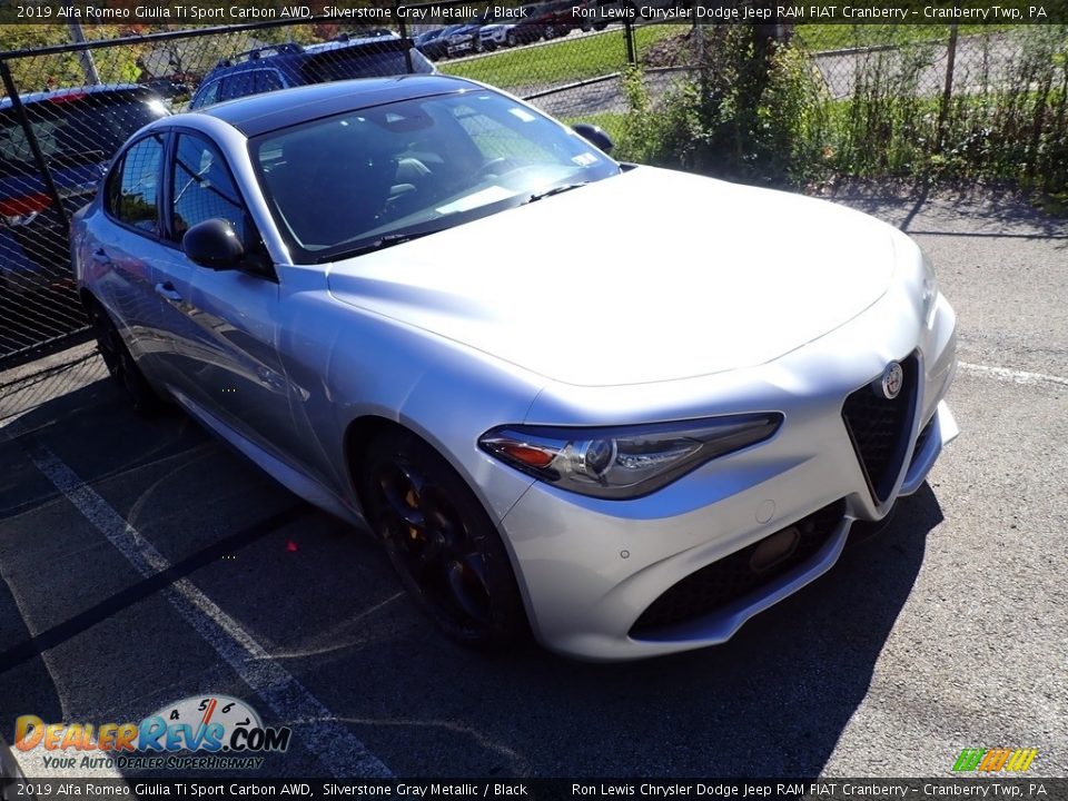 2019 Alfa Romeo Giulia Ti Sport Carbon AWD Silverstone Gray Metallic / Black Photo #3