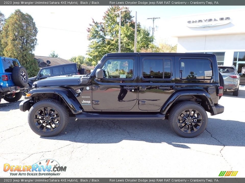 2023 Jeep Wrangler Unlimited Sahara 4XE Hybrid Black / Black Photo #2