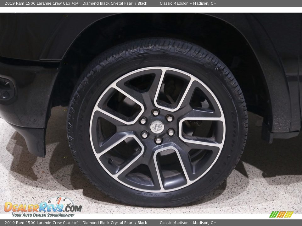 2019 Ram 1500 Laramie Crew Cab 4x4 Diamond Black Crystal Pearl / Black Photo #21