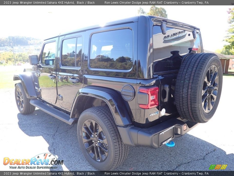 2023 Jeep Wrangler Unlimited Sahara 4XE Hybrid Black / Black Photo #3