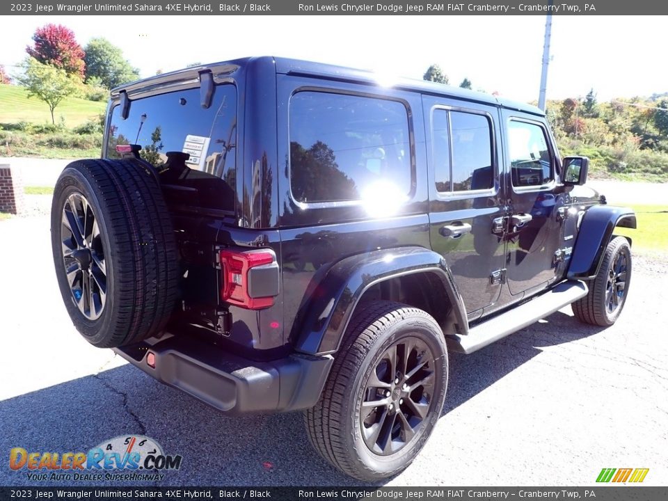 2023 Jeep Wrangler Unlimited Sahara 4XE Hybrid Black / Black Photo #5