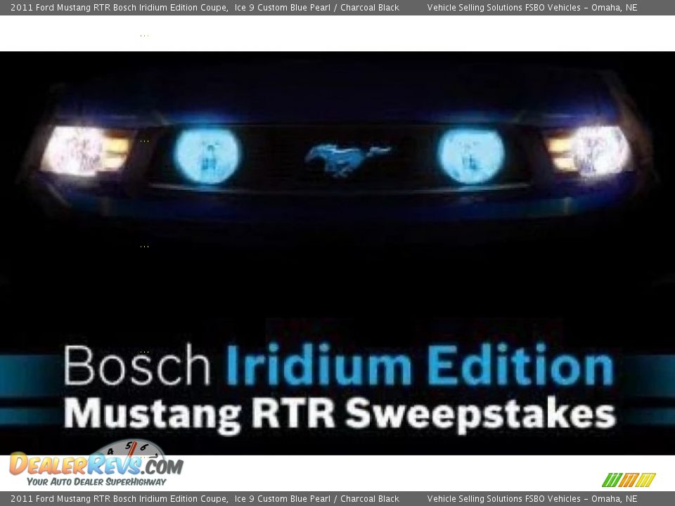 2011 Ford Mustang RTR Bosch Iridium Edition Coupe Ice 9 Custom Blue Pearl / Charcoal Black Photo #18
