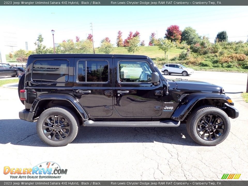 2023 Jeep Wrangler Unlimited Sahara 4XE Hybrid Black / Black Photo #6