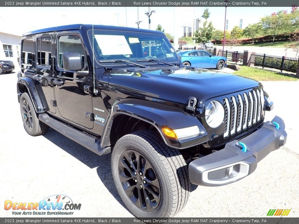 2023 Jeep Wrangler Unlimited Sahara 4XE Hybrid Black / Black Photo #7