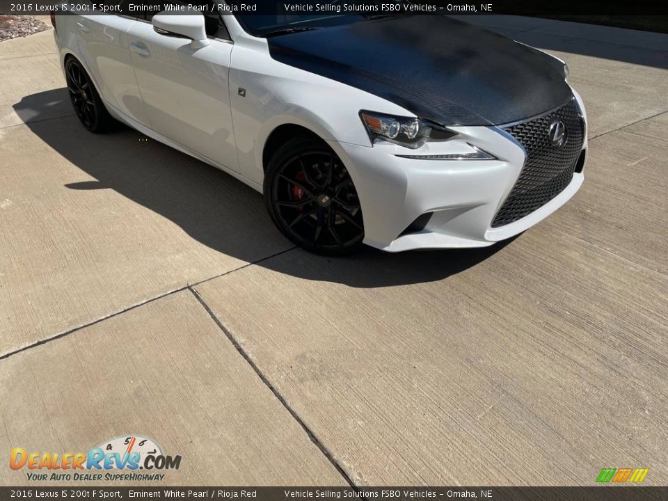 2016 Lexus IS 200t F Sport Eminent White Pearl / Rioja Red Photo #2