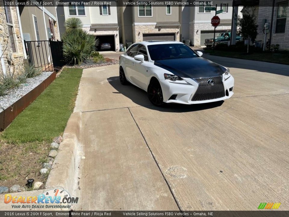 2016 Lexus IS 200t F Sport Eminent White Pearl / Rioja Red Photo #4