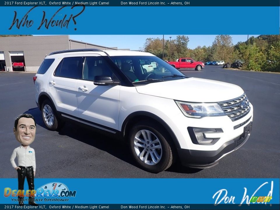 2017 Ford Explorer XLT Oxford White / Medium Light Camel Photo #1