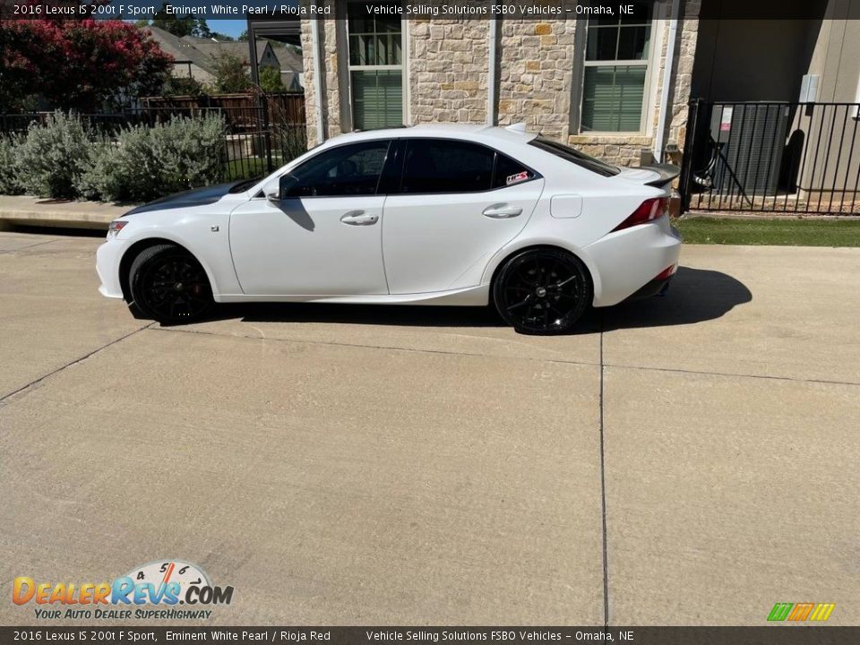 2016 Lexus IS 200t F Sport Eminent White Pearl / Rioja Red Photo #7