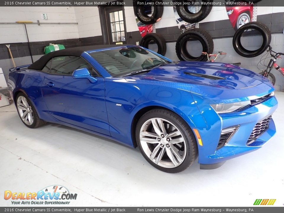 2016 Chevrolet Camaro SS Convertible Hyper Blue Metallic / Jet Black Photo #4