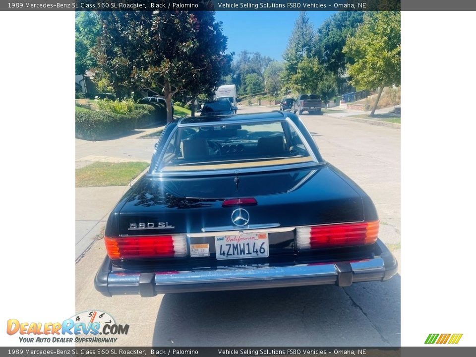 1989 Mercedes-Benz SL Class 560 SL Roadster Black / Palomino Photo #2