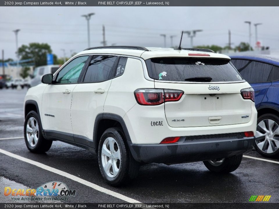 2020 Jeep Compass Latitude 4x4 White / Black Photo #8