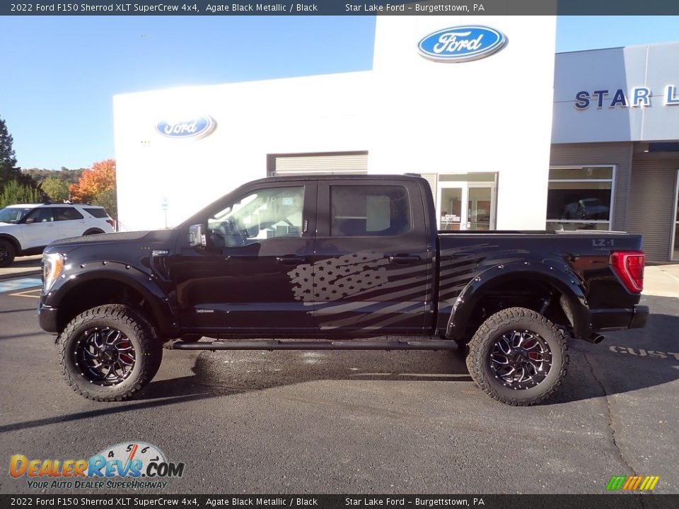 2022 Ford F150 Sherrod XLT SuperCrew 4x4 Agate Black Metallic / Black Photo #2