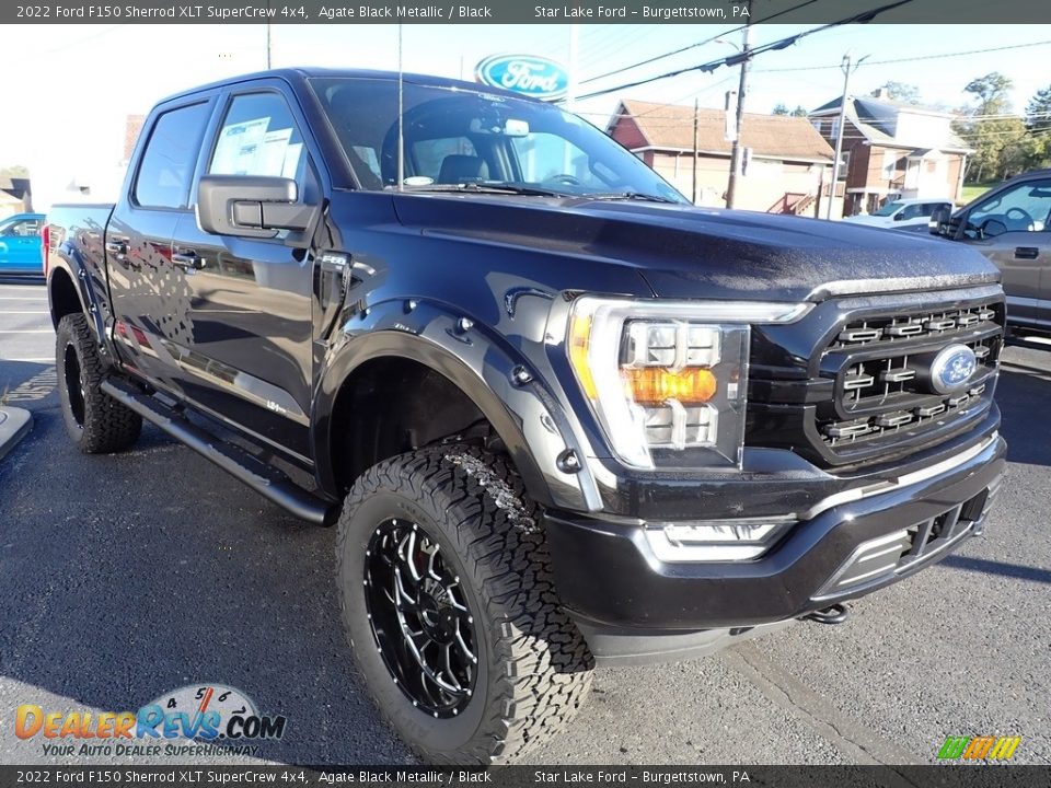 2022 Ford F150 Sherrod XLT SuperCrew 4x4 Agate Black Metallic / Black Photo #8