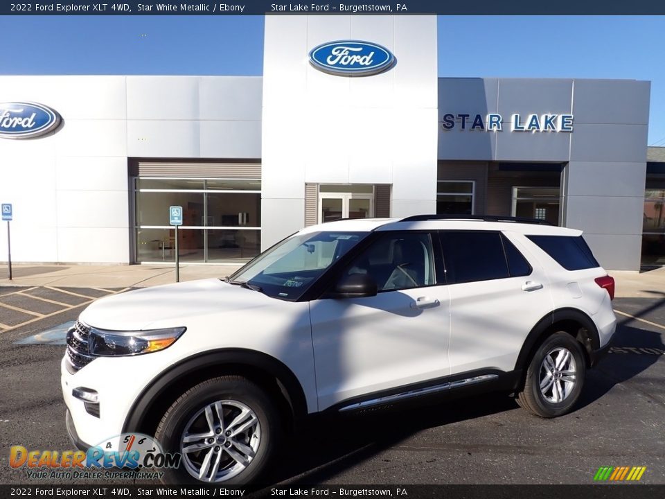 2022 Ford Explorer XLT 4WD Star White Metallic / Ebony Photo #1