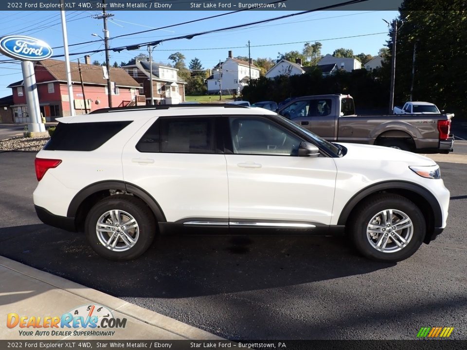 2022 Ford Explorer XLT 4WD Star White Metallic / Ebony Photo #6