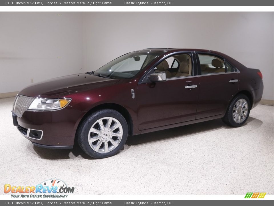 2011 Lincoln MKZ FWD Bordeaux Reserve Metallic / Light Camel Photo #3
