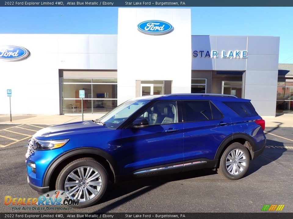 2022 Ford Explorer Limited 4WD Atlas Blue Metallic / Ebony Photo #1