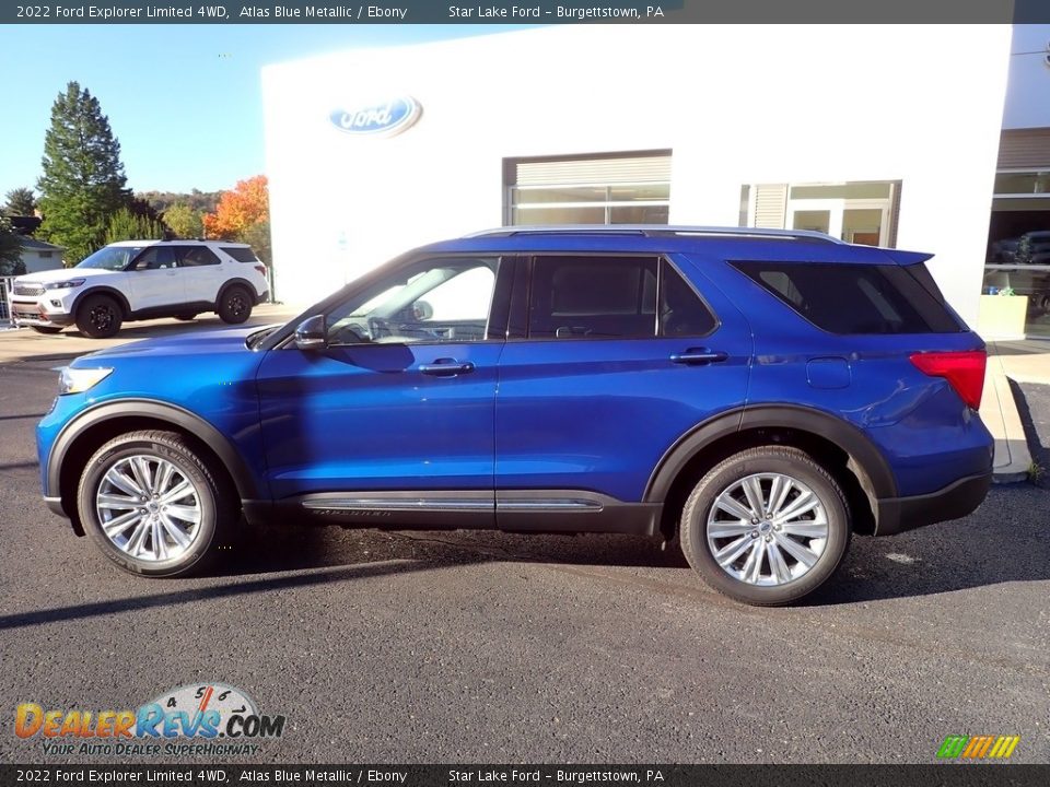 2022 Ford Explorer Limited 4WD Atlas Blue Metallic / Ebony Photo #2