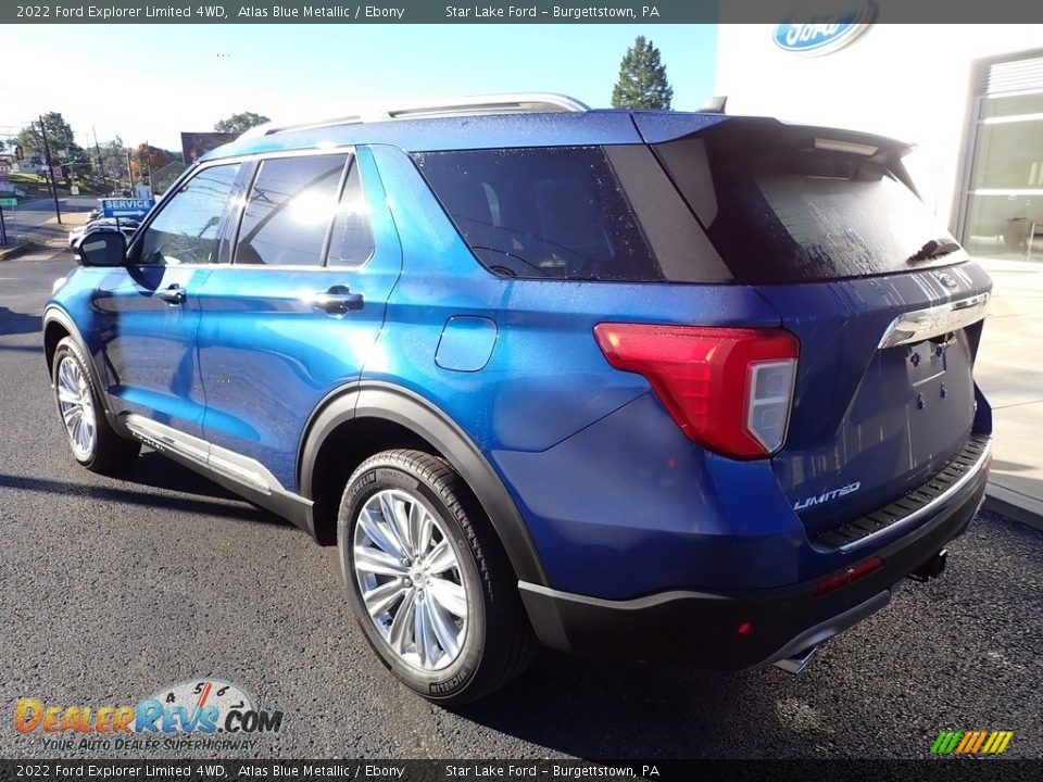 2022 Ford Explorer Limited 4WD Atlas Blue Metallic / Ebony Photo #3