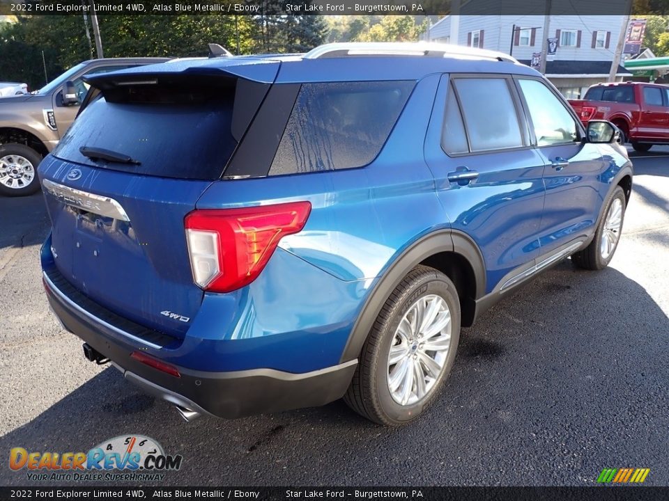 2022 Ford Explorer Limited 4WD Atlas Blue Metallic / Ebony Photo #5