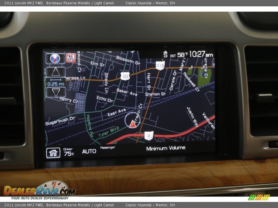 2011 Lincoln MKZ FWD Bordeaux Reserve Metallic / Light Camel Photo #11