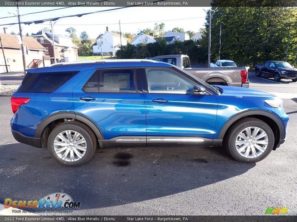 2022 Ford Explorer Limited 4WD Atlas Blue Metallic / Ebony Photo #6