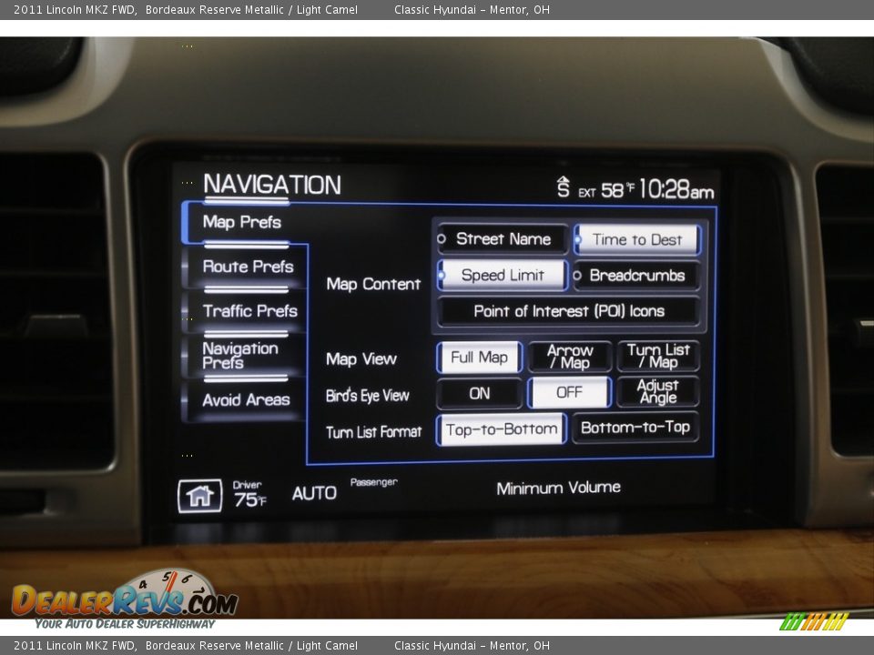 2011 Lincoln MKZ FWD Bordeaux Reserve Metallic / Light Camel Photo #12