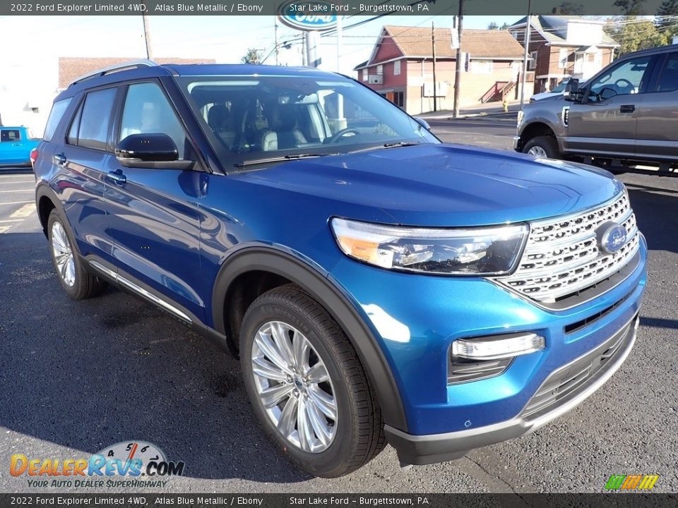 2022 Ford Explorer Limited 4WD Atlas Blue Metallic / Ebony Photo #7