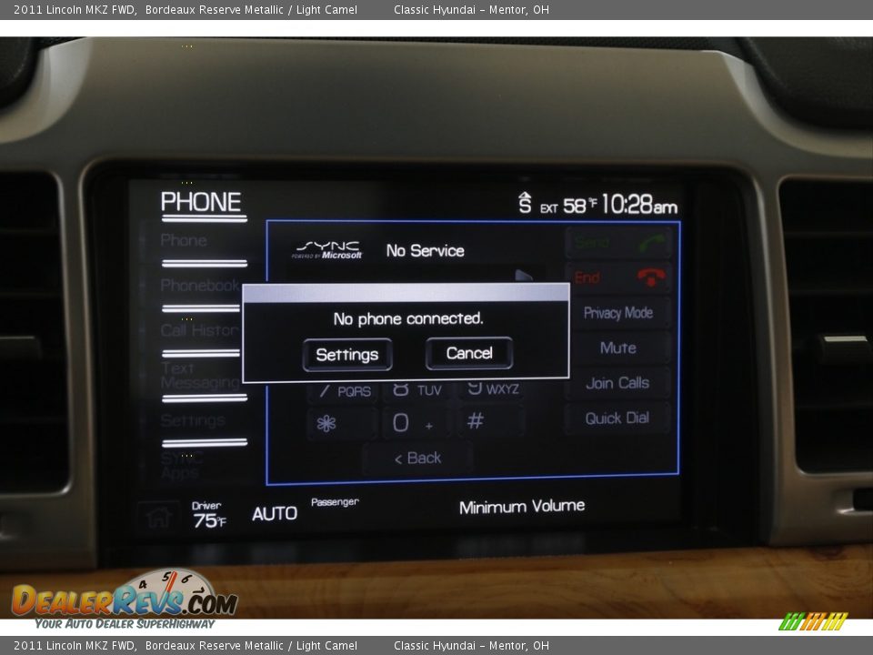 2011 Lincoln MKZ FWD Bordeaux Reserve Metallic / Light Camel Photo #13