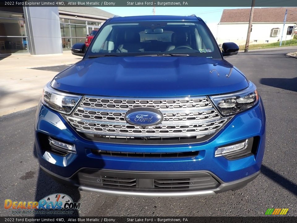 2022 Ford Explorer Limited 4WD Atlas Blue Metallic / Ebony Photo #8