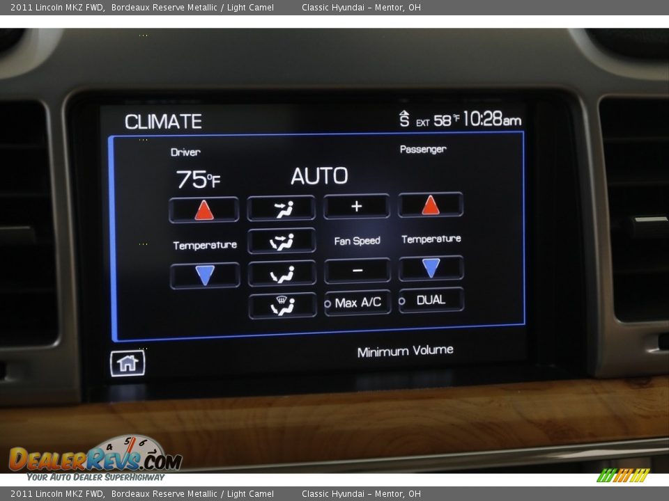 2011 Lincoln MKZ FWD Bordeaux Reserve Metallic / Light Camel Photo #14