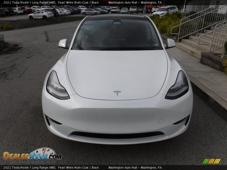 2021 Tesla Model Y Long Range AWD Pearl White Multi-Coat / Black Photo #12