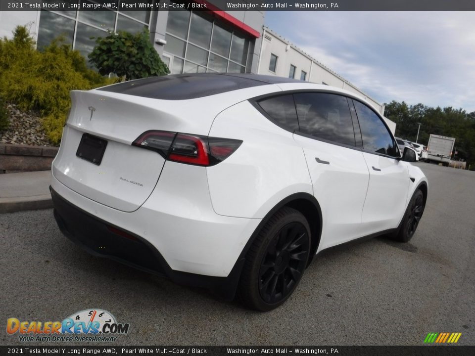 2021 Tesla Model Y Long Range AWD Pearl White Multi-Coat / Black Photo #18