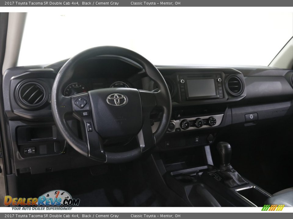 2017 Toyota Tacoma SR Double Cab 4x4 Black / Cement Gray Photo #6