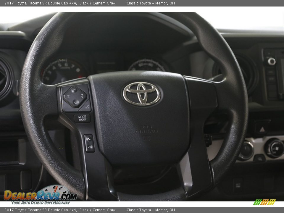 2017 Toyota Tacoma SR Double Cab 4x4 Black / Cement Gray Photo #7