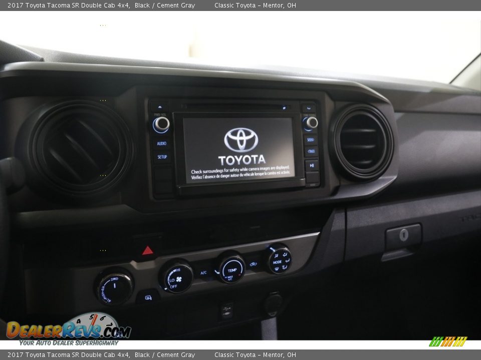 2017 Toyota Tacoma SR Double Cab 4x4 Black / Cement Gray Photo #9